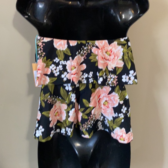 NWT Kona Sol Tiered Bandeau Tankini Top Small - Picture 4 of 8